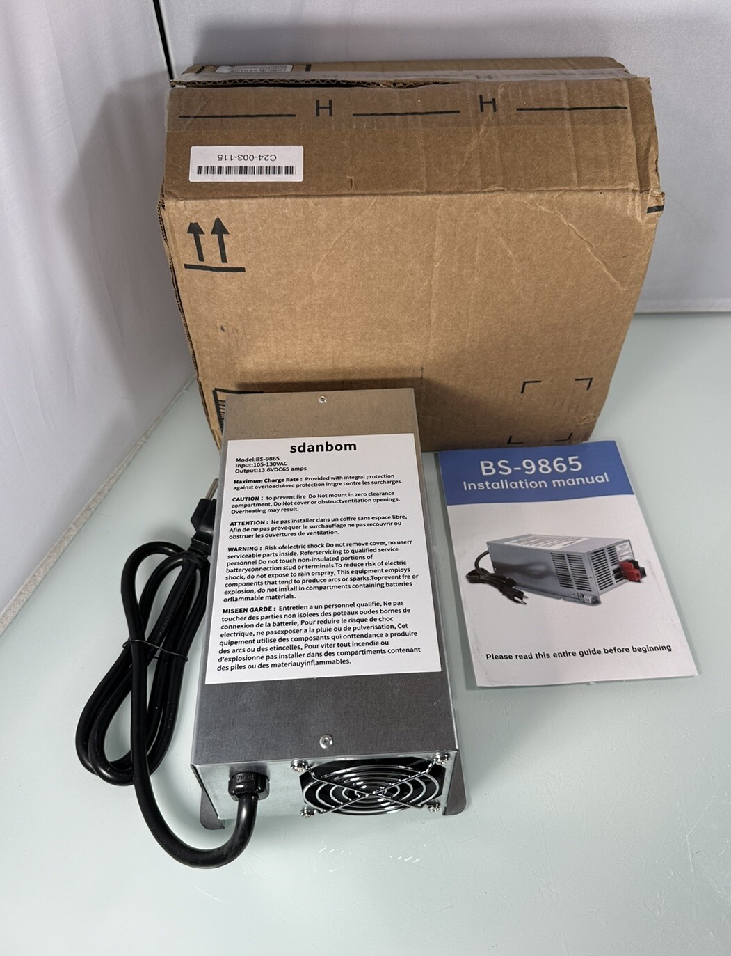 WF-9865 – 65 Amp DC Output Auto Detect Deckmount RV 3-Stage Converter / Charger