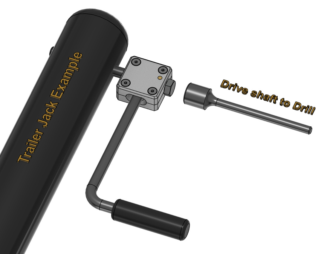 Jack Drill Adapter – RV, Boat, Utility Trailer Jack Tool – JACKDRIVE