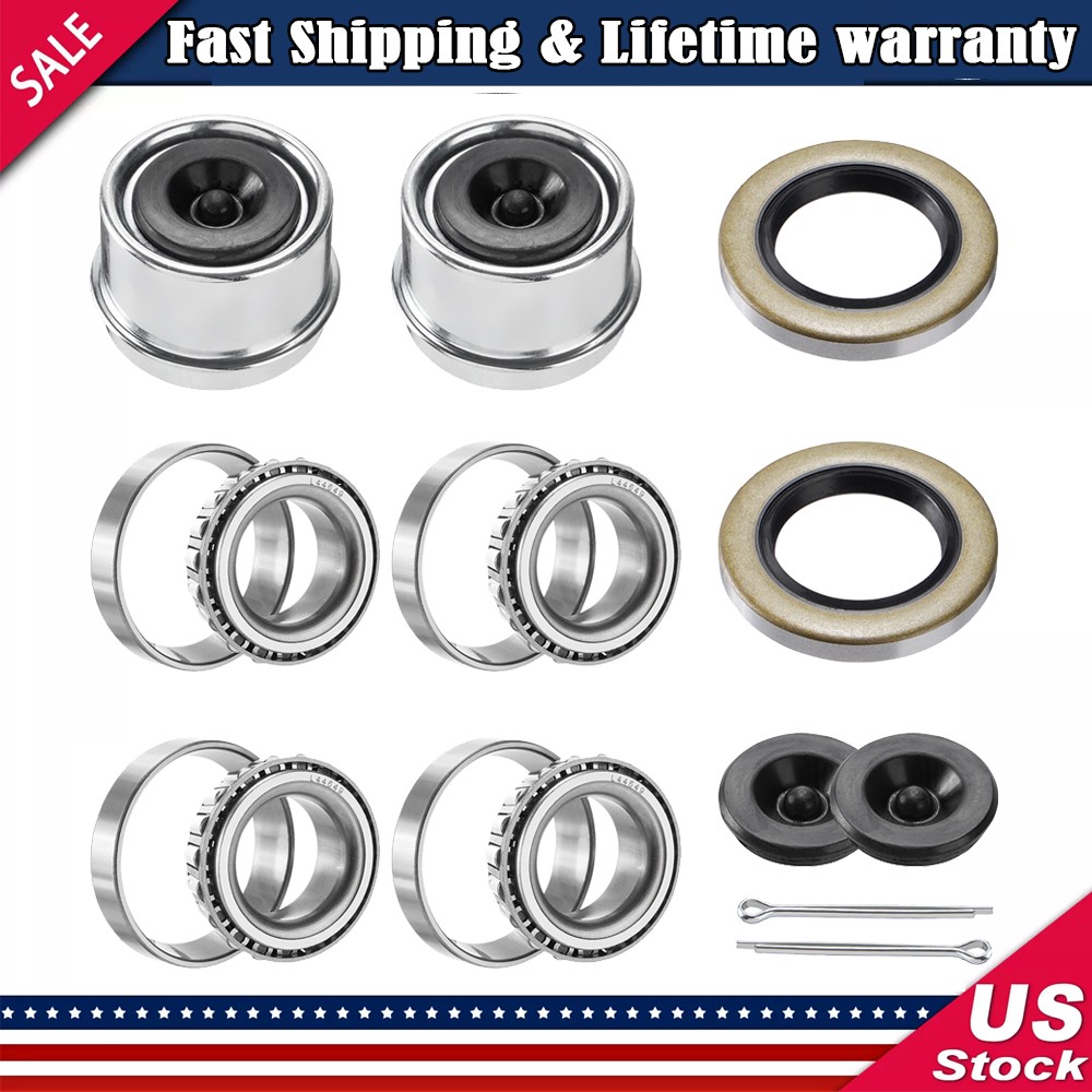 2Sets Trailer Hub Wheel Bearing Replace Kit L44649 L44610 For 2000-2200lbs Axles