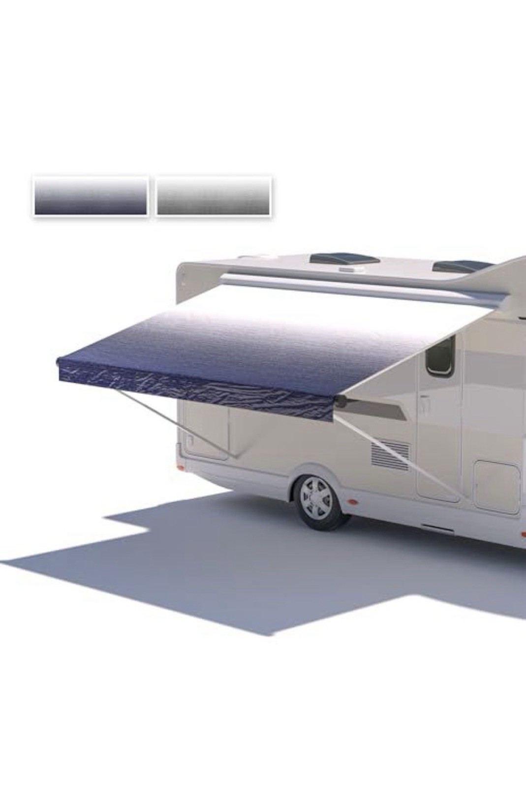 Richeer RV 18′ Awning Fabric Replacement, 16.2oz Duty Advanced Vinyl – Blue Fade