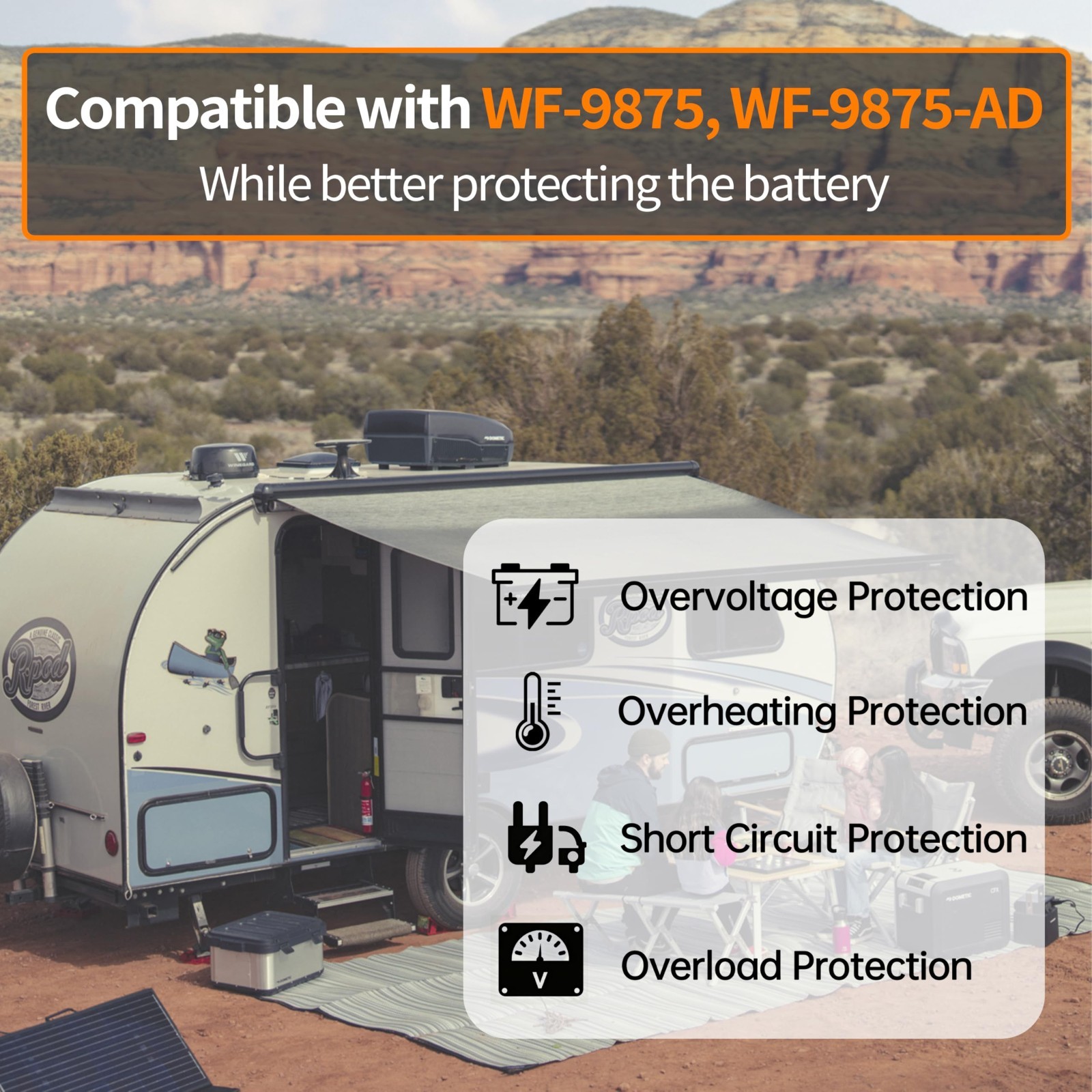 𝐔𝐩𝐠𝐫𝐚𝐝𝐞 WF-9875-AD 75 Amp RV Power Converter Charger, Replace for RV Camp