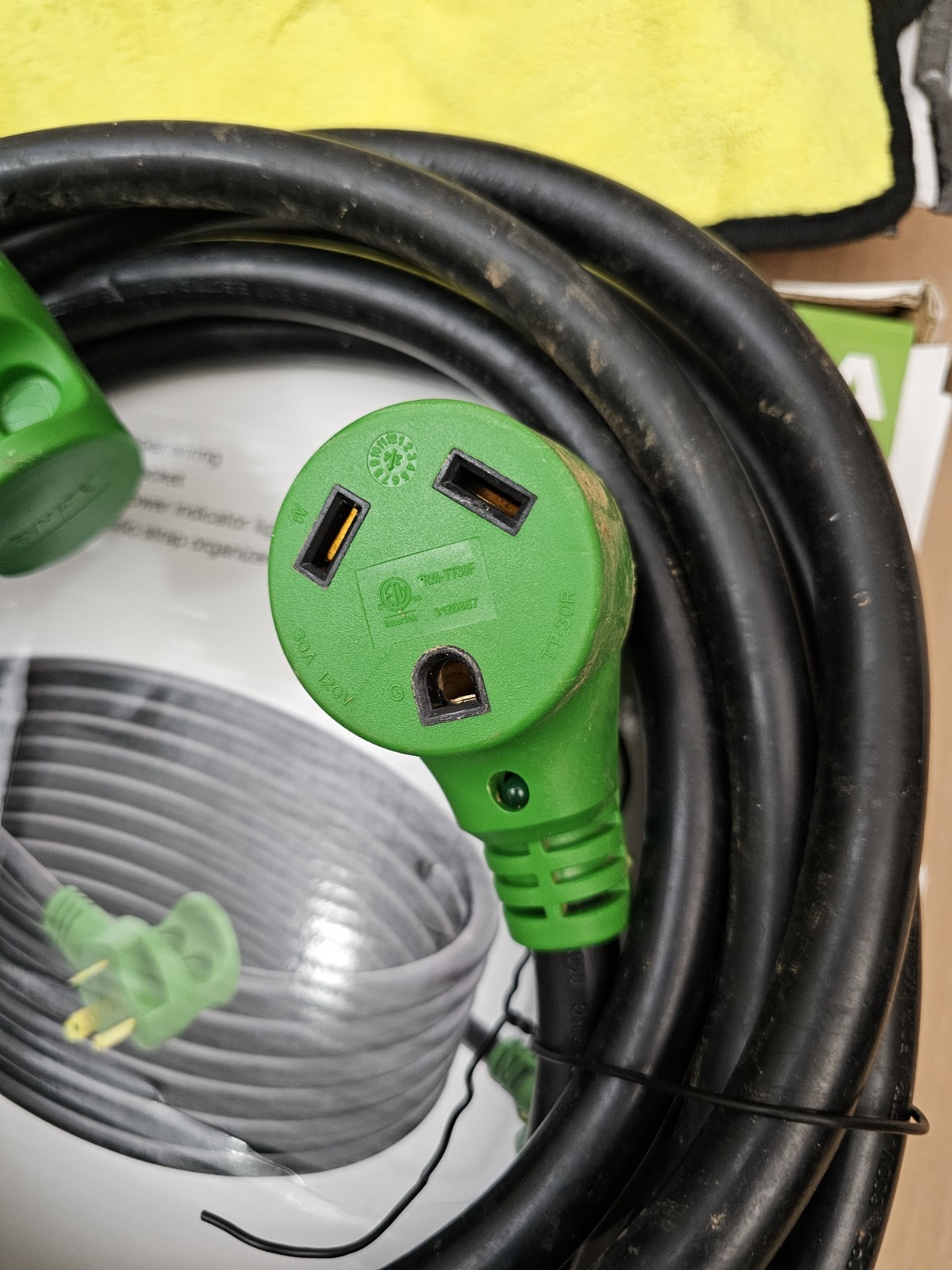 RV Power Extension Cord 15FT with LED Light Rvmate