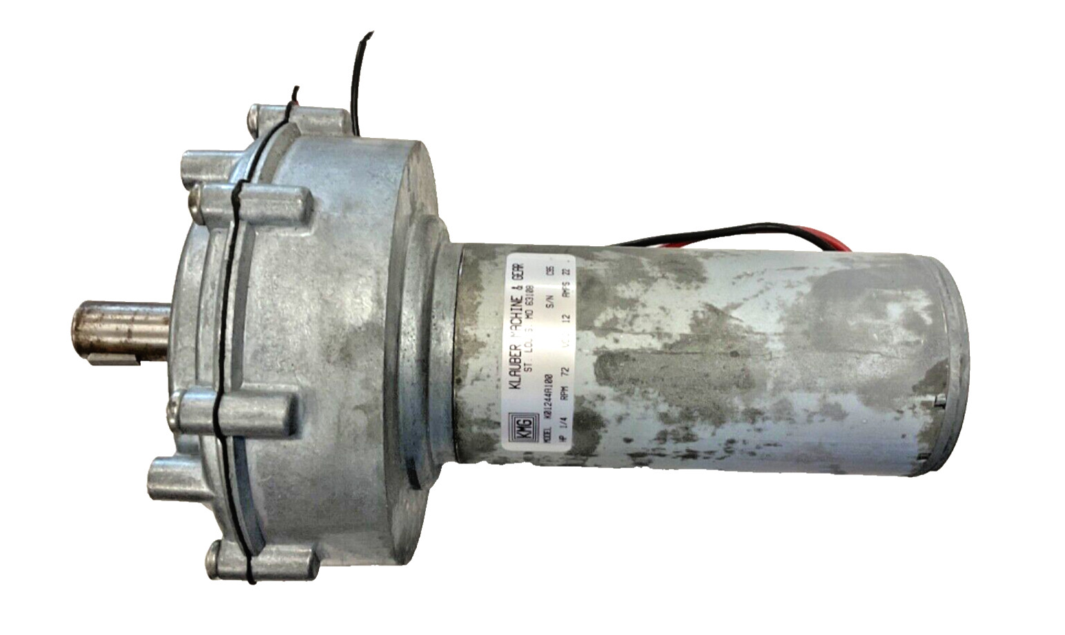 KLAUBER K01244A100 SLIDE OUT MOTOR 1/4HP, 72 RPM, 12VDC, 22 AMPS CAMPER RV