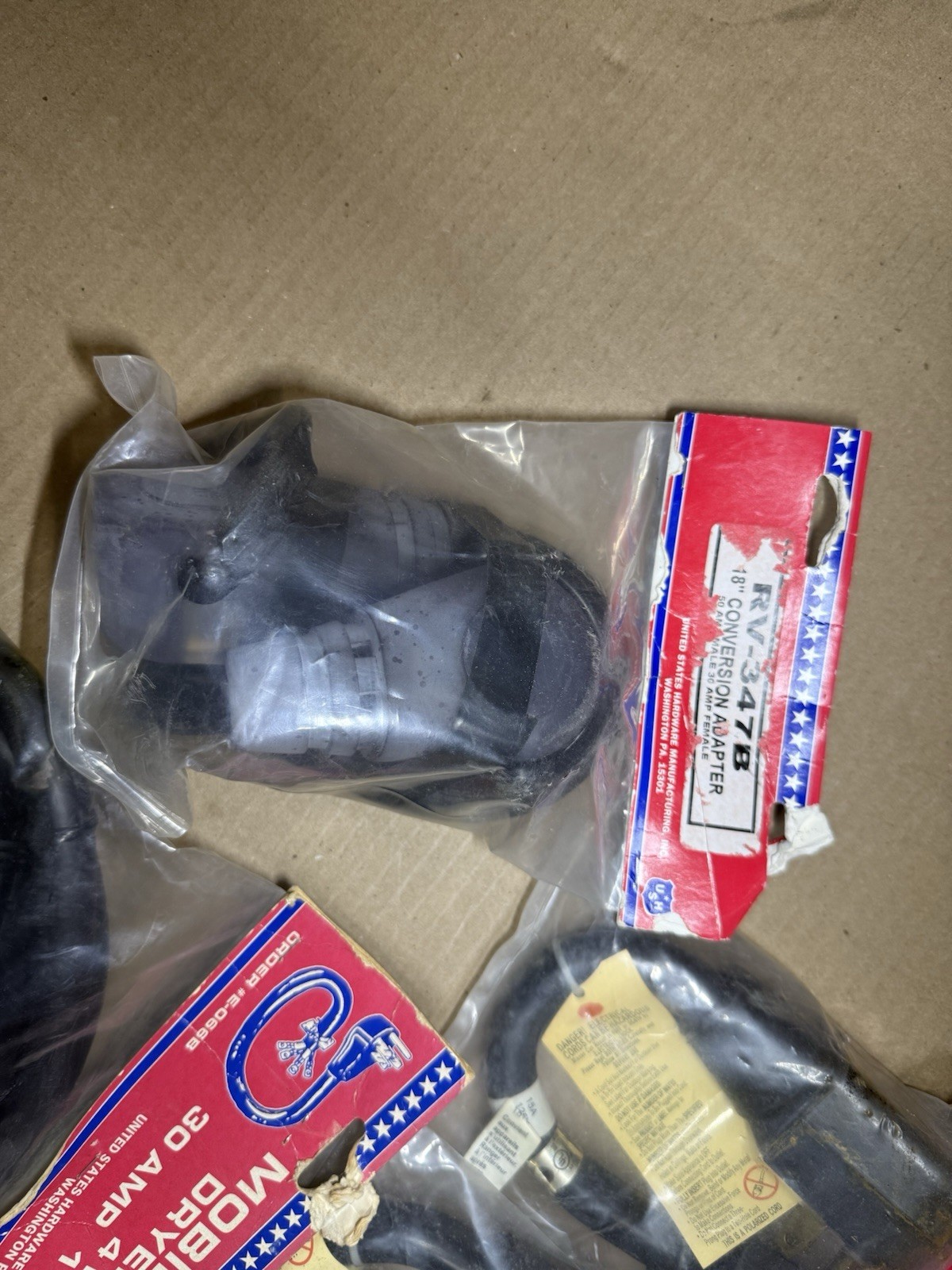 LOT OF: US Hardware Conversion Adapter & Dryer Cord Set 6 Piece Set