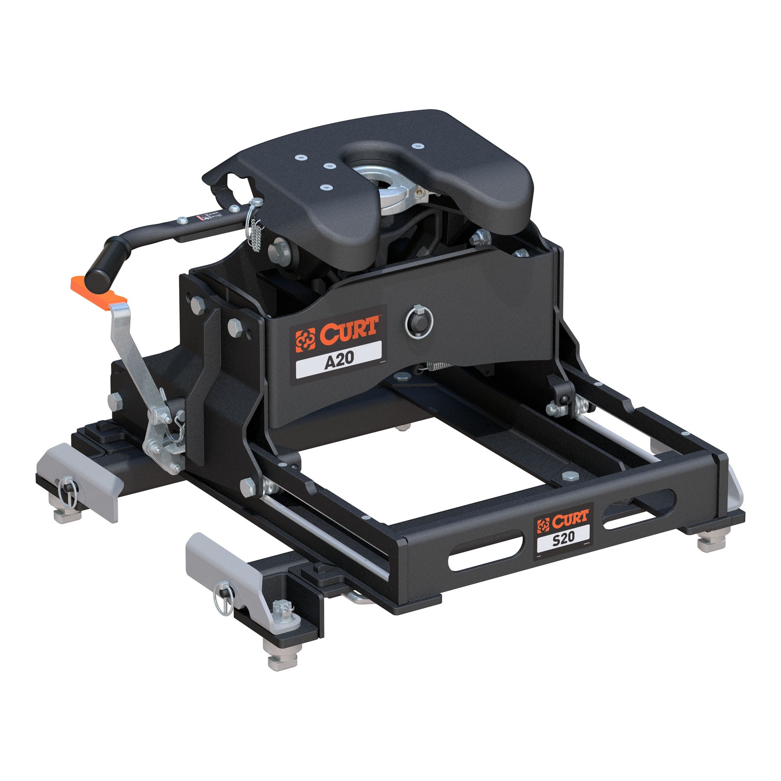 CURT 16698 A20 5th Wheel Slider Hitch 20000 lbs 6.5ft Bed Puck System