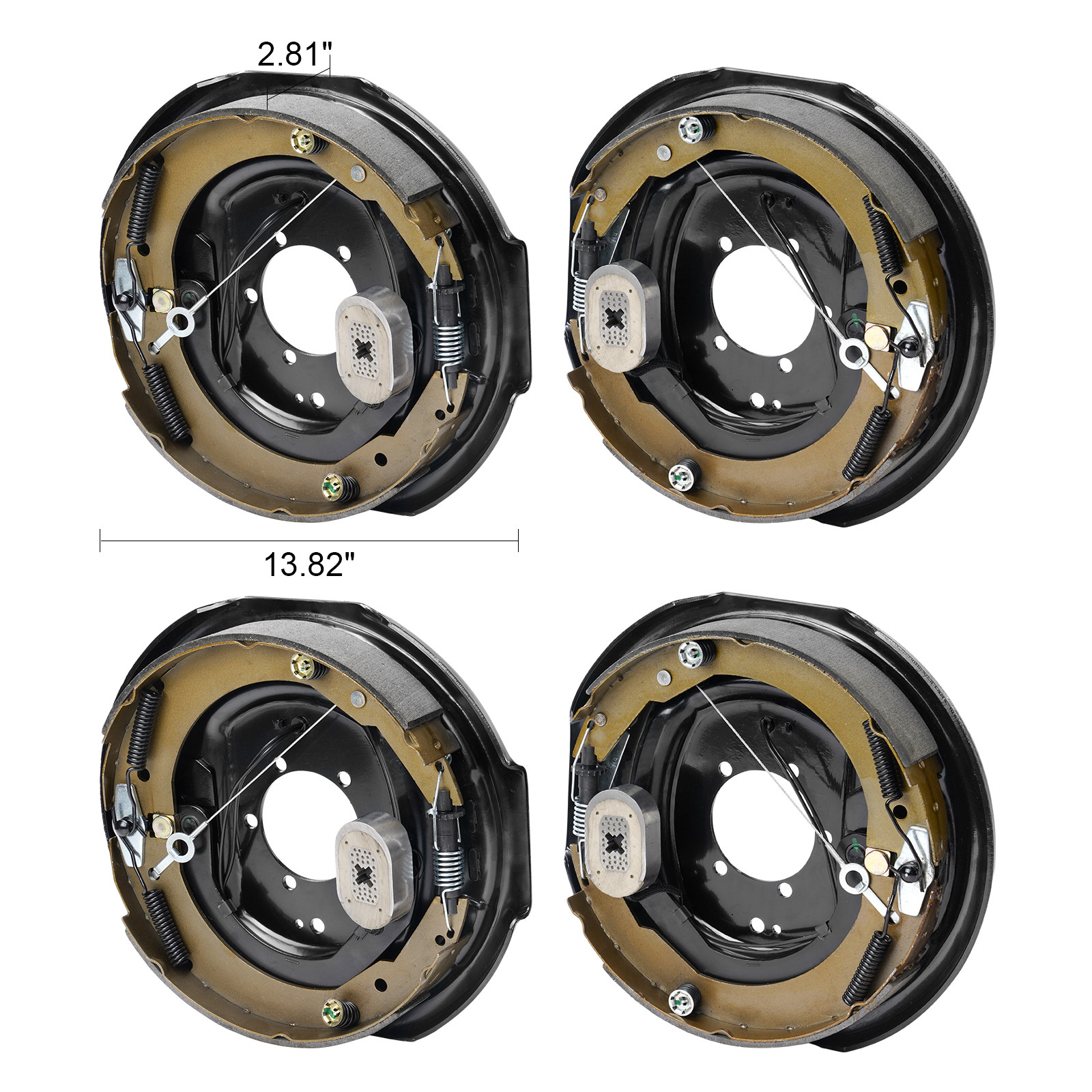 VEVOR Electric Trailer Brake 12″ x 2″ Self-Adjusting Assembly 2 Pairs 7000 lbs