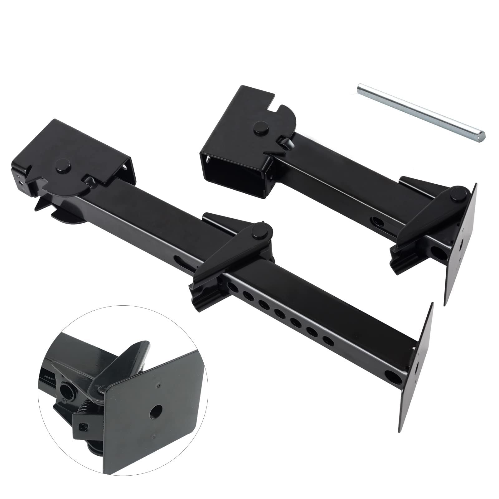 Set of 2 Trailer Stabilizer Jacks | Folding Telescoping Leveling Legs for RV Cam
