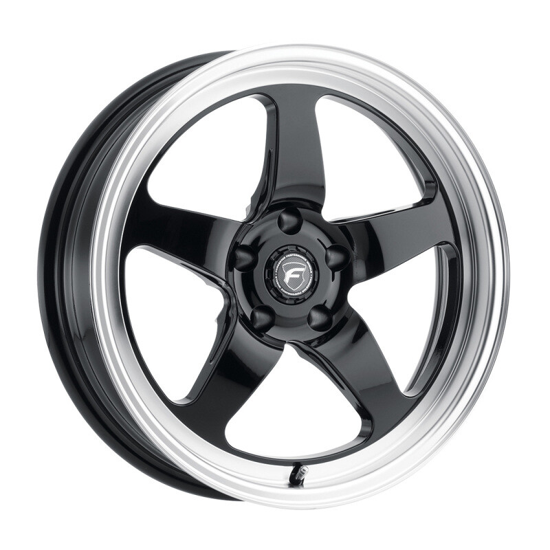 Forgestar F091 17X5.0 D5 Drag 5X114.3 ET-21 BS2.125 Gloss Black w/ Machine Lip