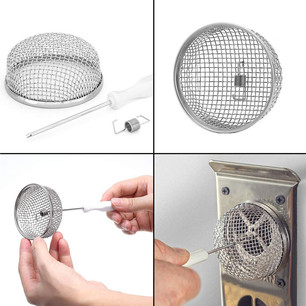 2pc For RV Furnace Vent Cover 2.8inch Flying Insect Bug Screen Camper Mesh Kit