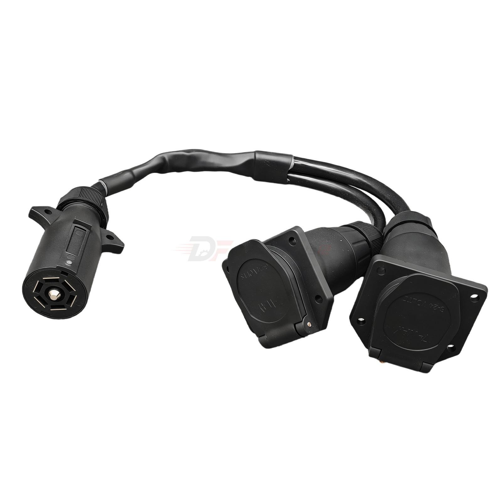 Universal 7 Way Y Splitter Trailer Adapter Harness For Pulling Slide