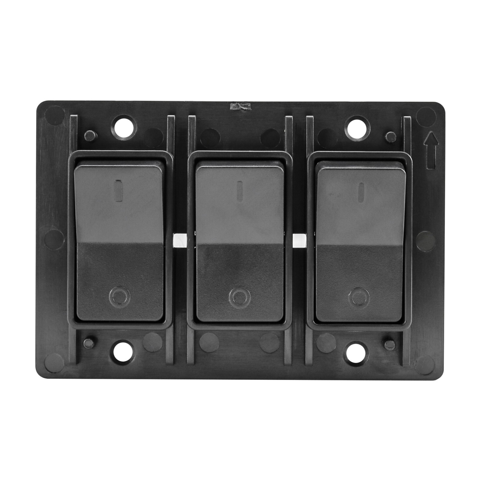 Single 3 Gang On-Off 12V Black Light Switch -RV Camper Trailer Marine Boat 12 V