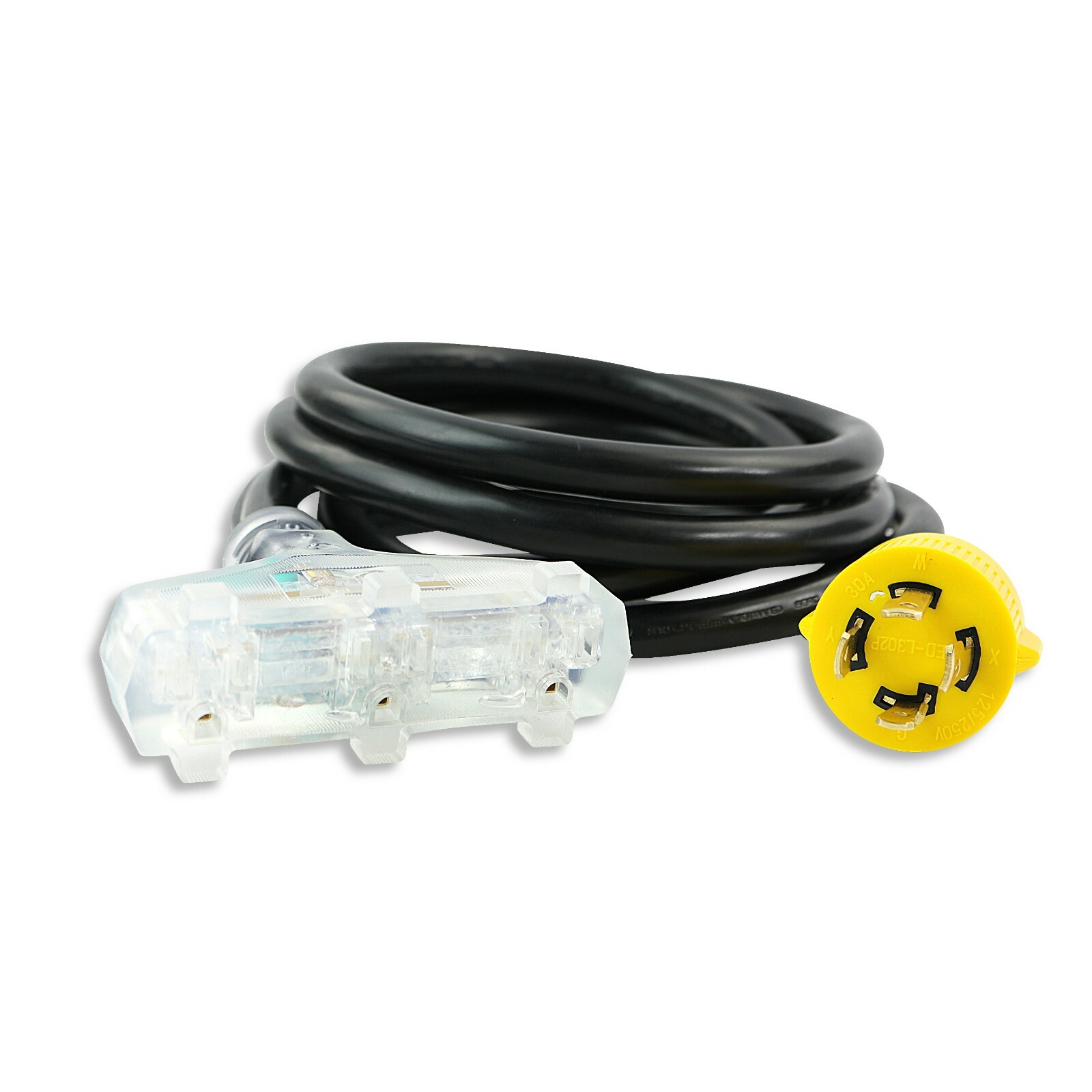 Generator Adapter Cord 10’ 4 Prong Power Cable 10/4 Tri 15 Amp Adapter Plug