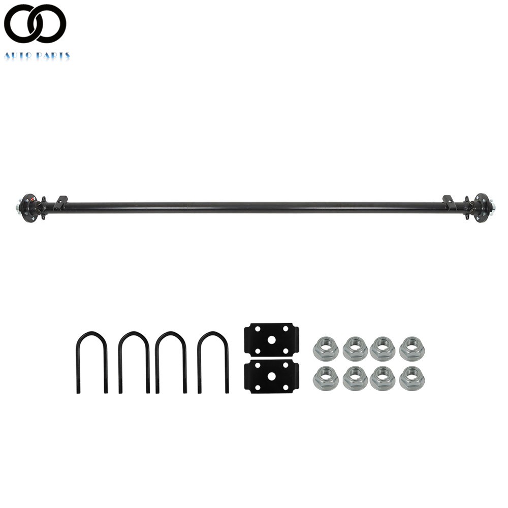 3.5K Trailer Axle 5 lug 5 on 4.5″ 95″ HF 80″ Spring Center 82″ with U-Bolt Kit