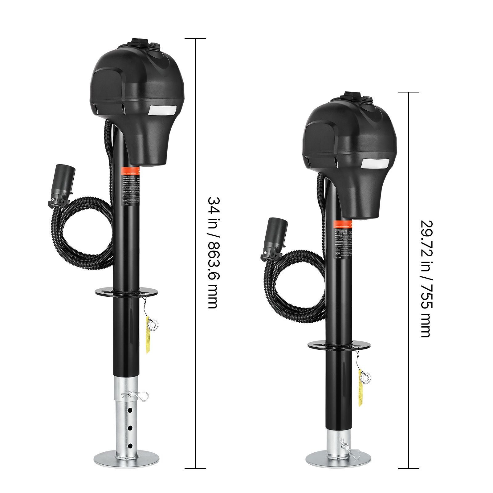 Electric Tongue Jack 3500lb 9.5-32in for RVs