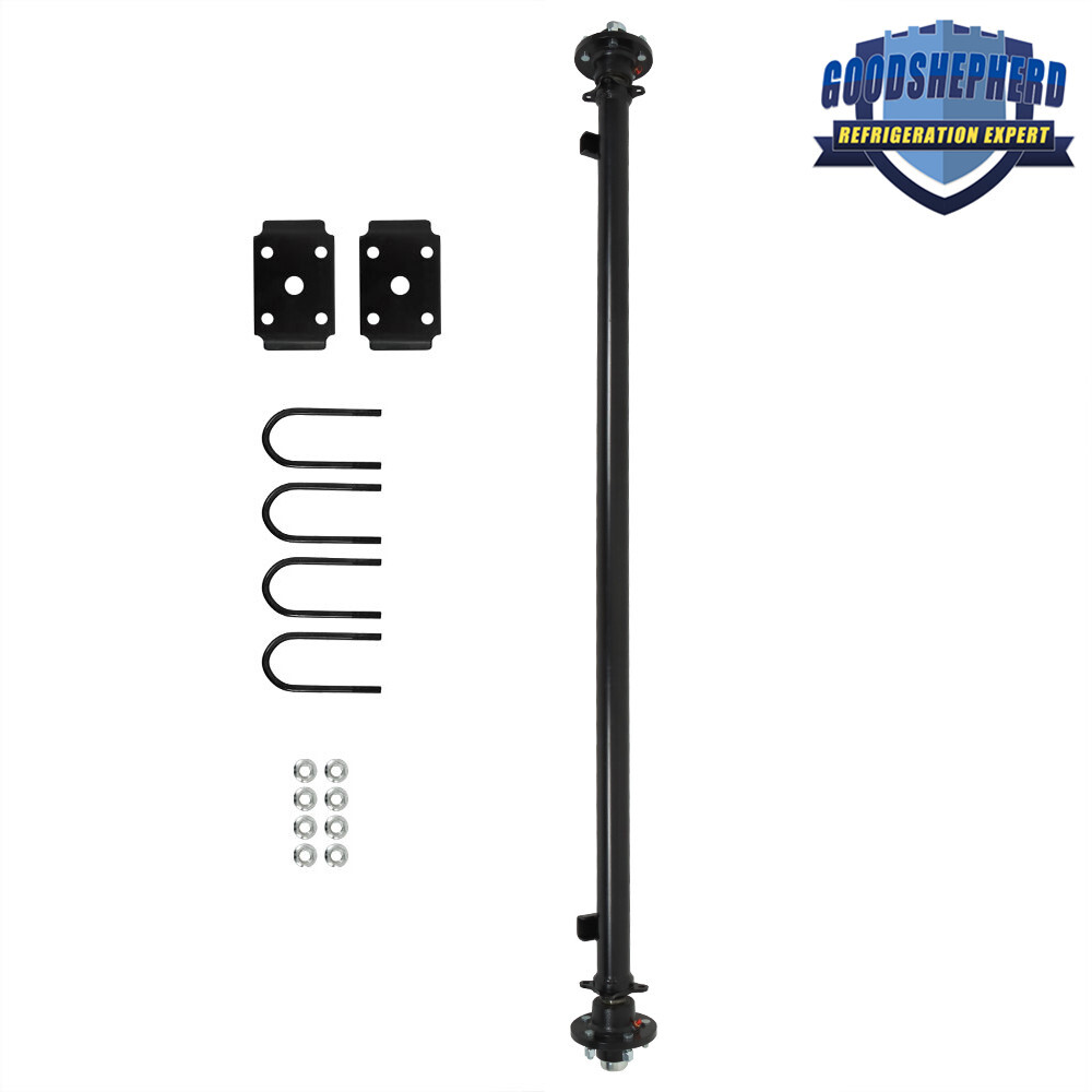5 lug 3.5K Trailer Axle 73″ HF 58″ Spring Center 60″ 5 on 4.5″ with U-Bolt Kit
