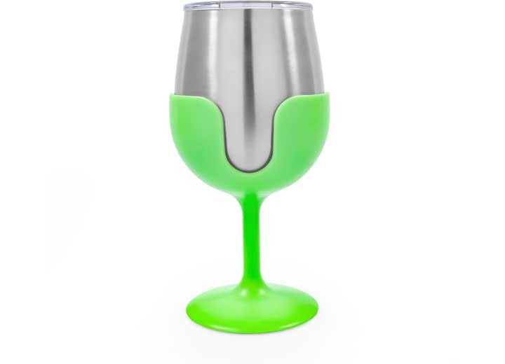 Camco 53068 Life Is Better At The Campsite Wine Tumbler 4-Pack, 8oz. (G/Y/B/P)