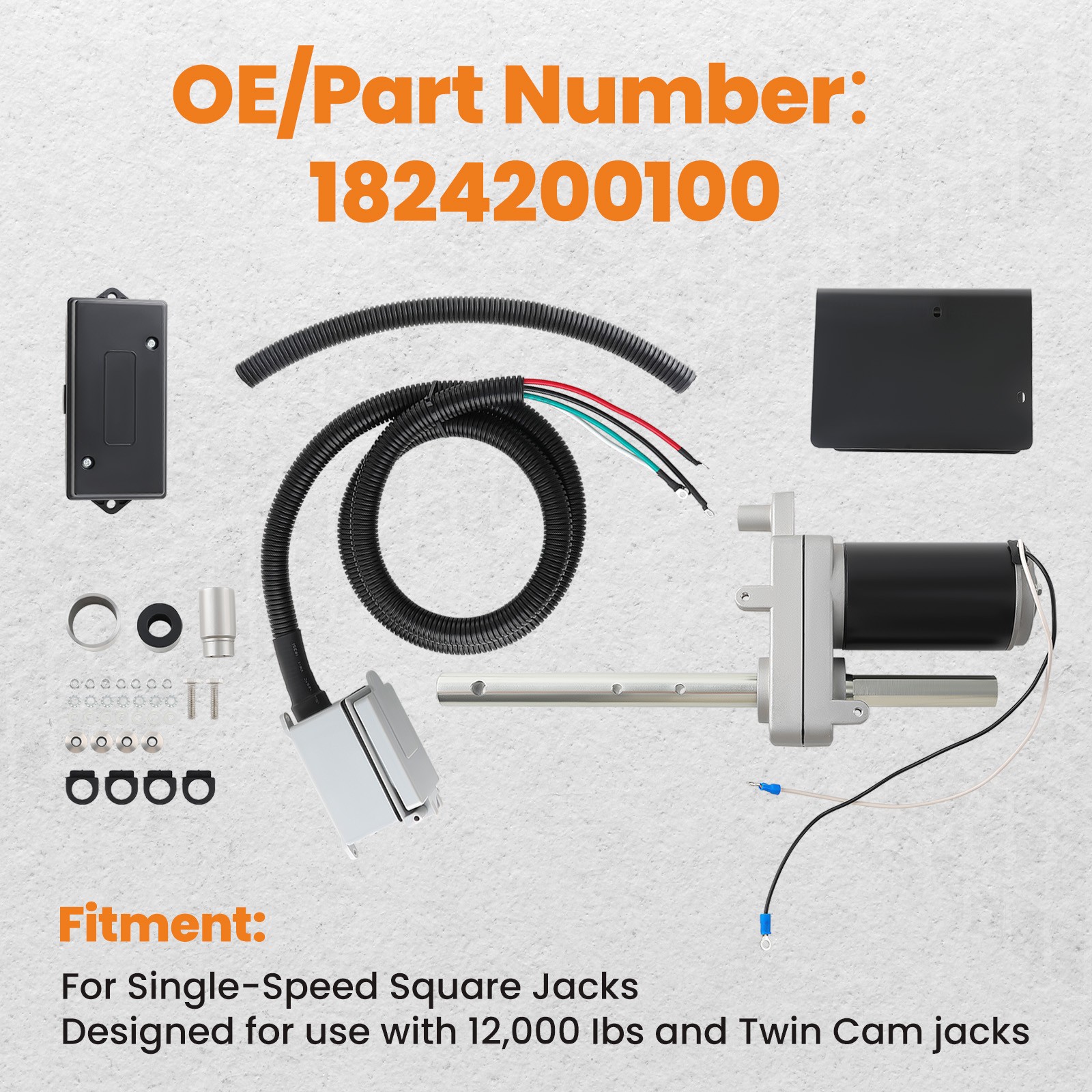 Electric Powered Trailer Jack Kits -12000 lbs Replace 1824200100 For Touring car