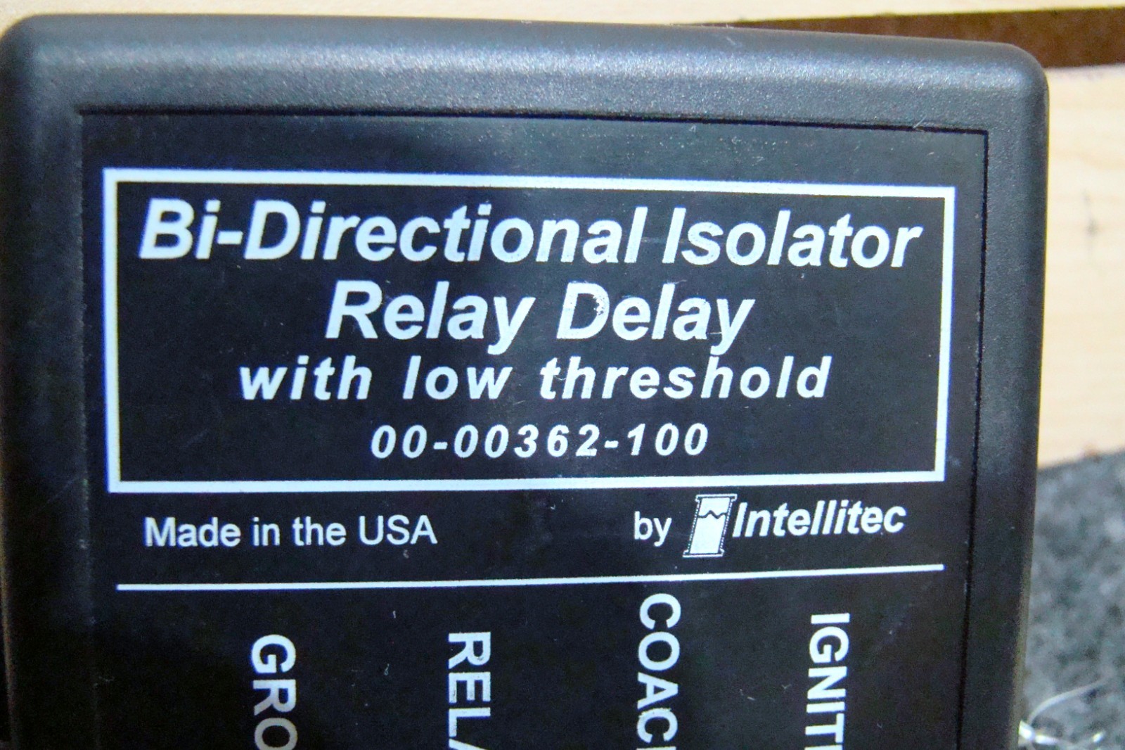 USED RV BI-DIRECTIONAL ISOL. RELAY DELAY W/LOW THRESHOLD 0/N: 00-00362-100