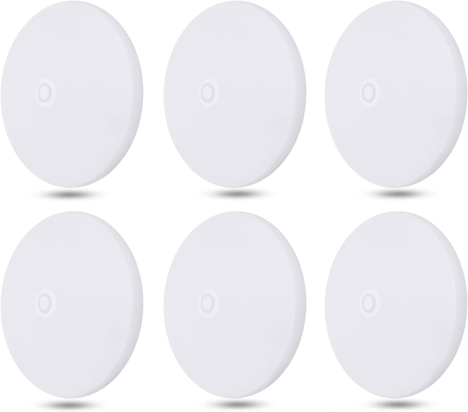 Slim RV Puck Lights 6-Pack 12V 4.5″ 4000K Cool White LED Interior