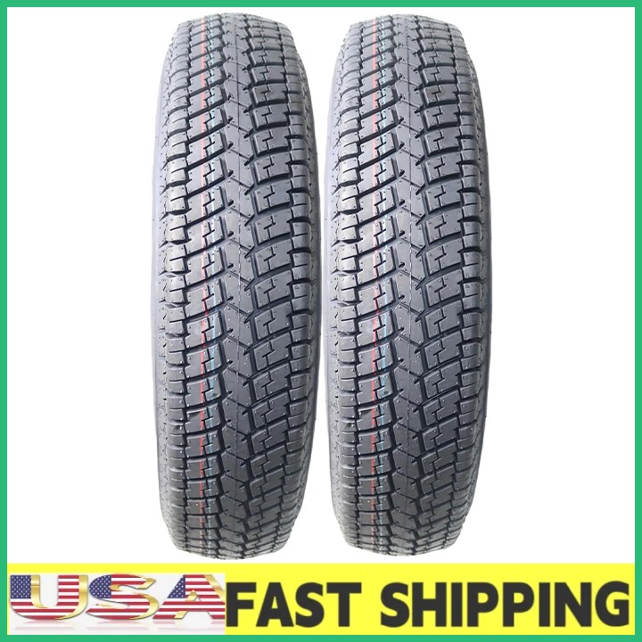 2PC 4.80-12 Trailer Tires and Wheels On Rims- Load Range C 6-PLY – 12″ 4 Lug 4″
