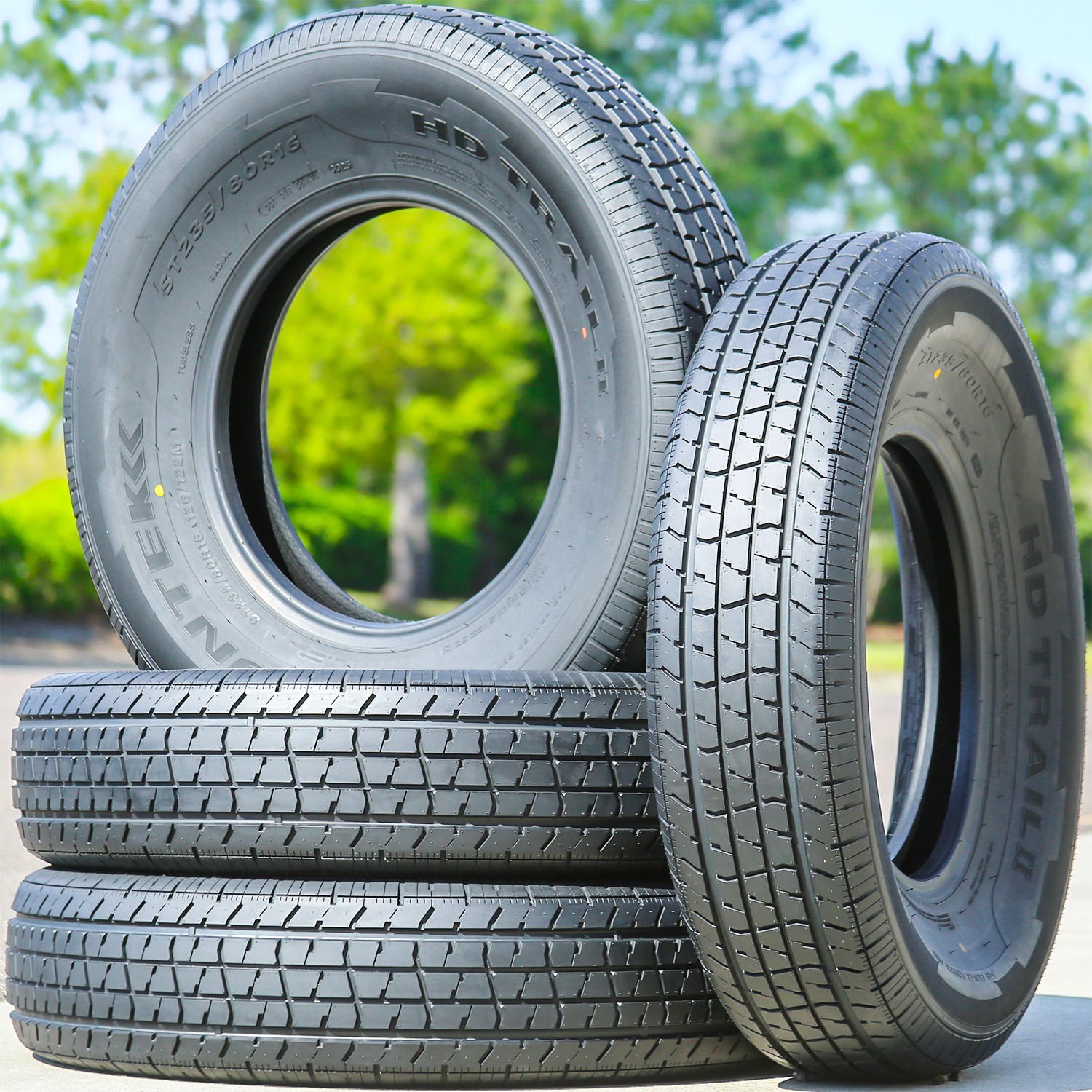 2 Tires Suntek HD Trail 2 Semi Steel ST 175/80R13 Load D 8 Ply Trailer