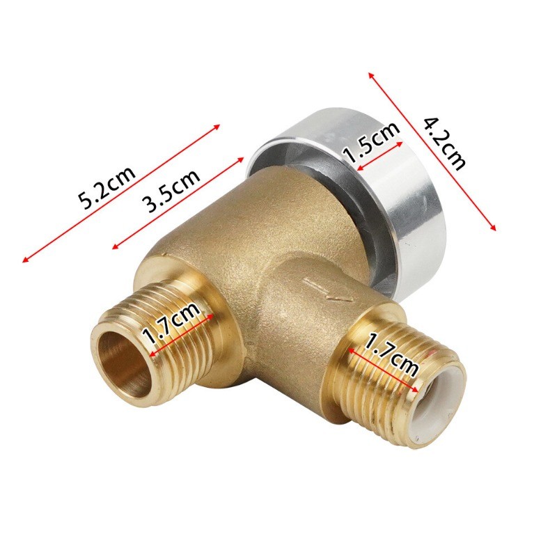 Upgraded Brass RV Vacuum Breaker Check Valve, 571-VAC-CHK-A Camper 0.5 inches