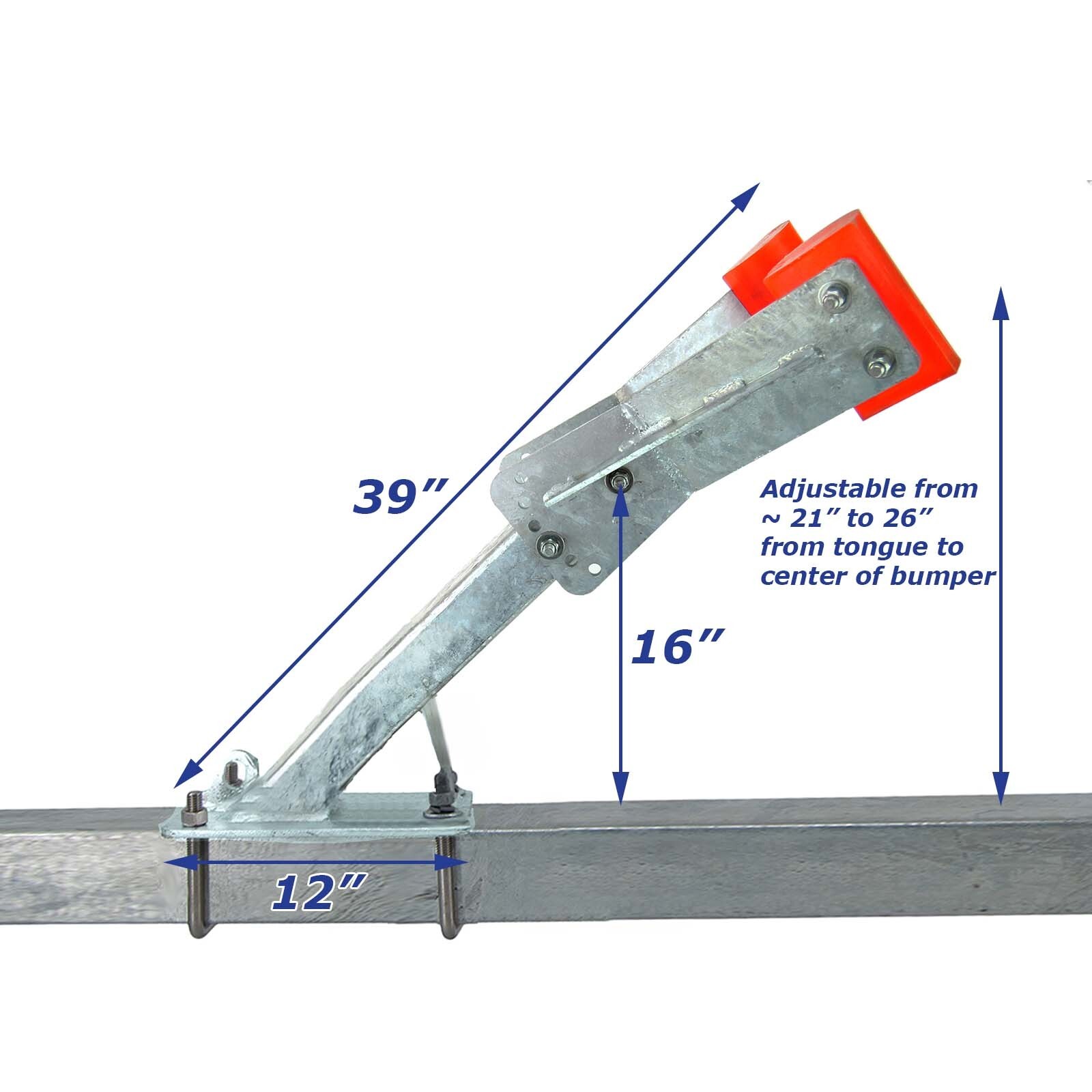 Boat Trailer Poly Bow Rest Catcher Stop Assembly for Adjustable Galvanized Post