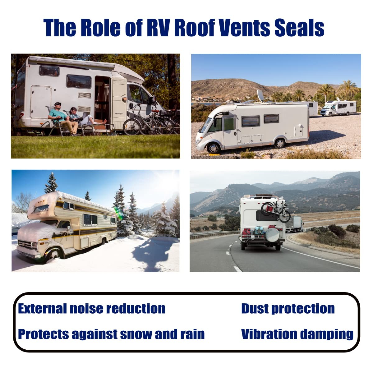 51 Inch RV Roof Vent Seal Replacement for Ventline Camco Roof Vents Hengs
