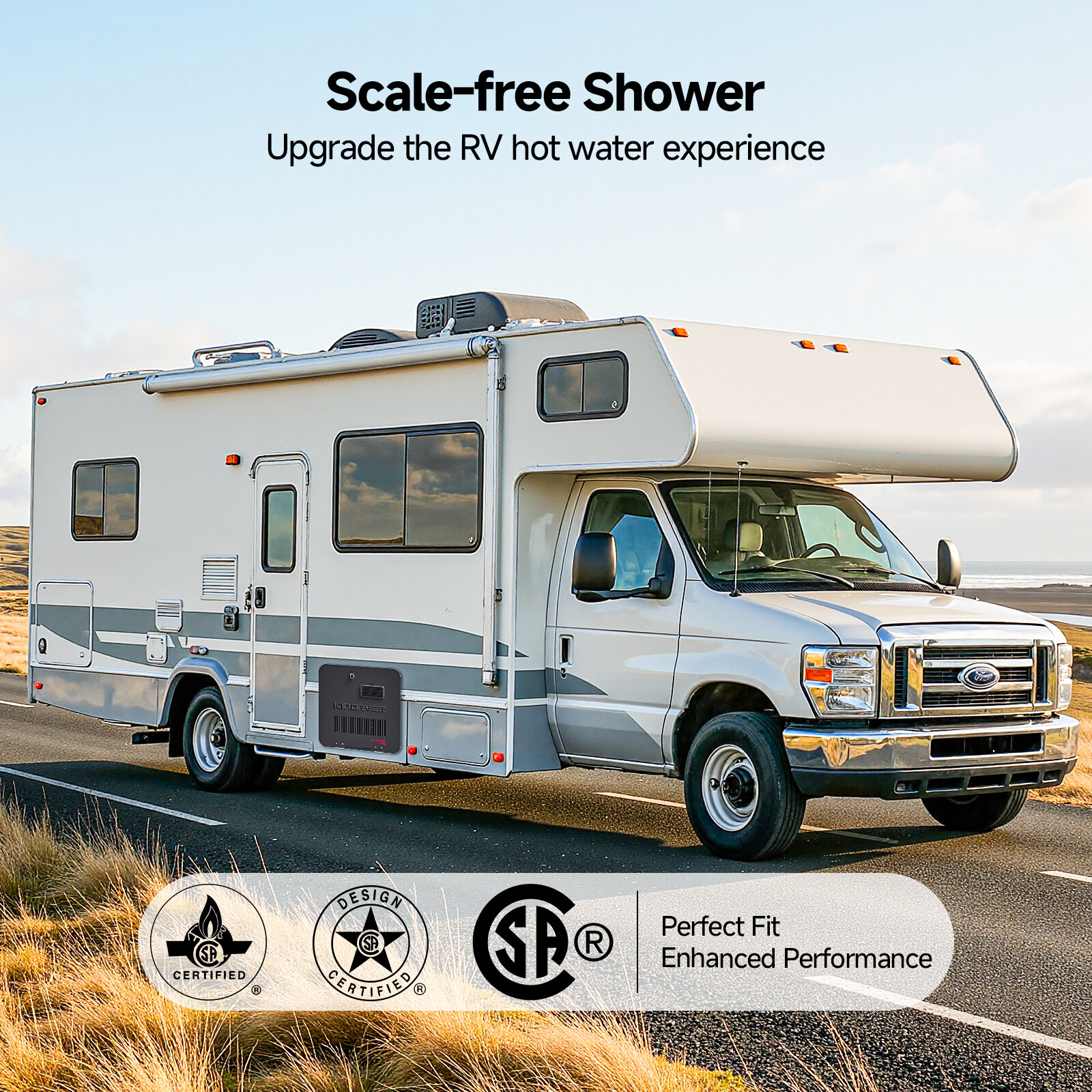 Gas & Electric RV Camper Trailer Water Heater 6/10 Gallon Tank 1440 W 12,000 BTU