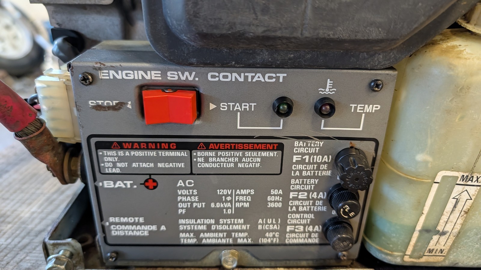 Honda EV 6010 Portable RV Fire Truck Heavy Duty Generator Water Cooled Runs BUT?