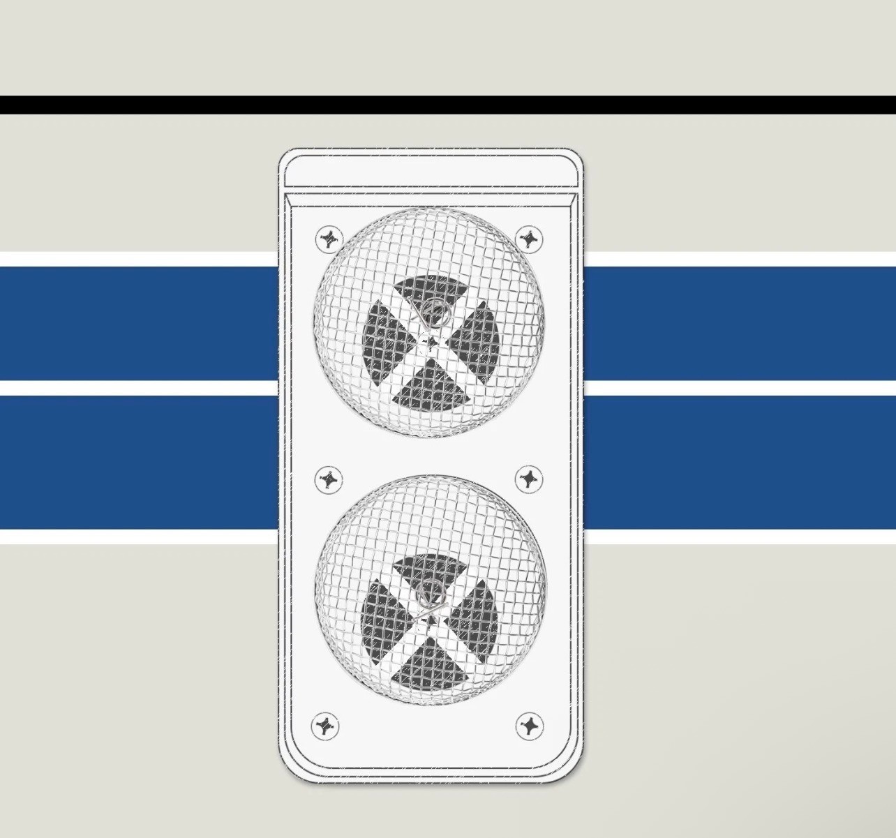Universal 2-Pack RV Bug Screen for RV Heater Furnace Vent Cover, #02028
