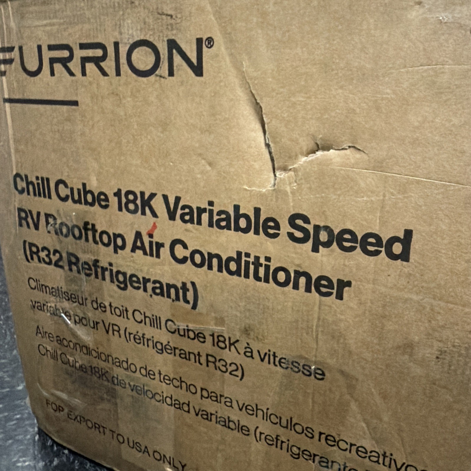 Lippert 2024039645 Furrion Chill Cube 18K Roof Air Conditioner R32 Ducted White