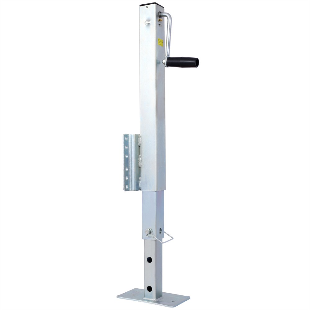Heavy Duty Trailer Jack, Fixed Mount Jack w/Drop Leg, Max Load 2,500 Lbs