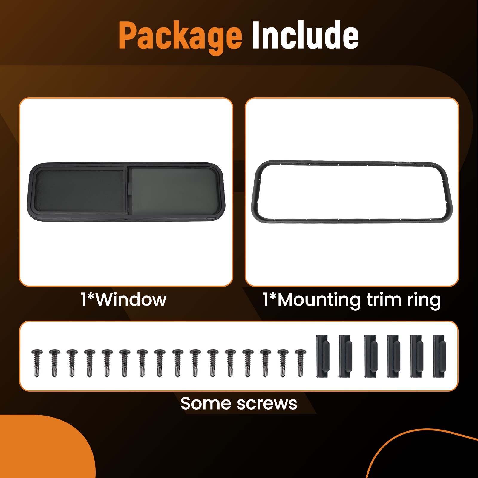 42″ W x 12″ H RV Window Horizontal for RV/Camper/Trailer/Food Truck