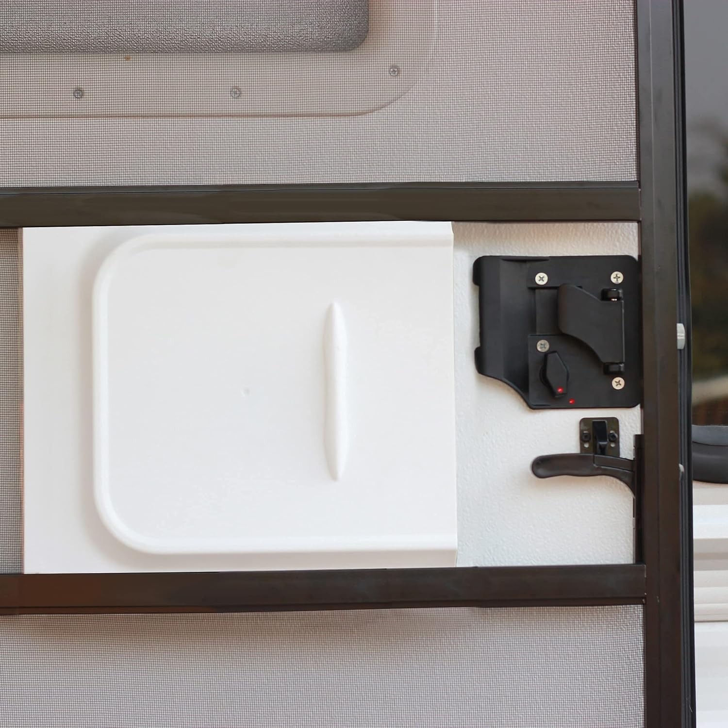 RVMATE Screen Door Slide with Stop, 12″ Panel for RV, Trailer, Camper,…