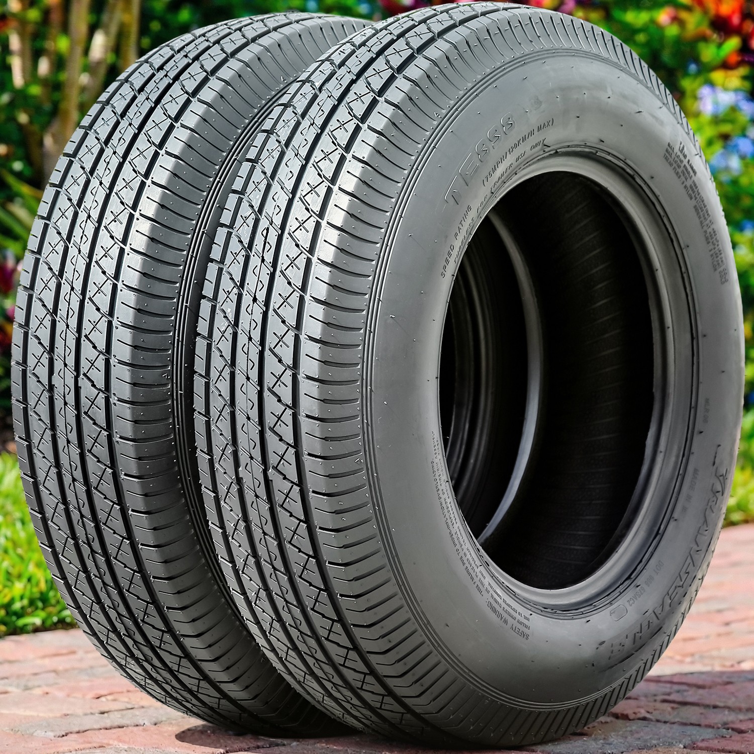 2 Tires Transeagle TE898 ST 4.8-12 Load C 6 Ply Trailer