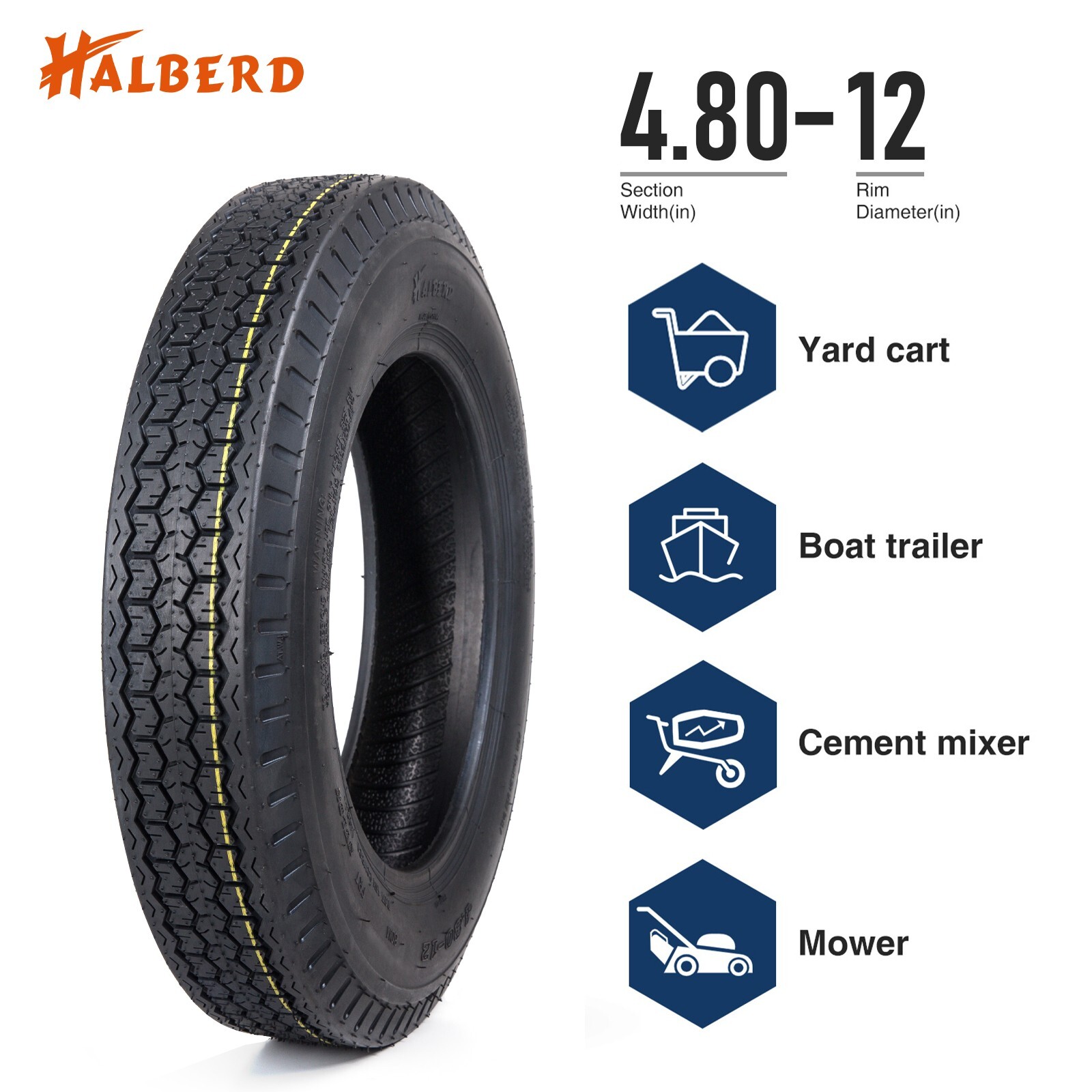 Set 2 Premium ST225/75D15 Trailer Tires 225 75 15 Heavy Duty 8Ply Load Range C