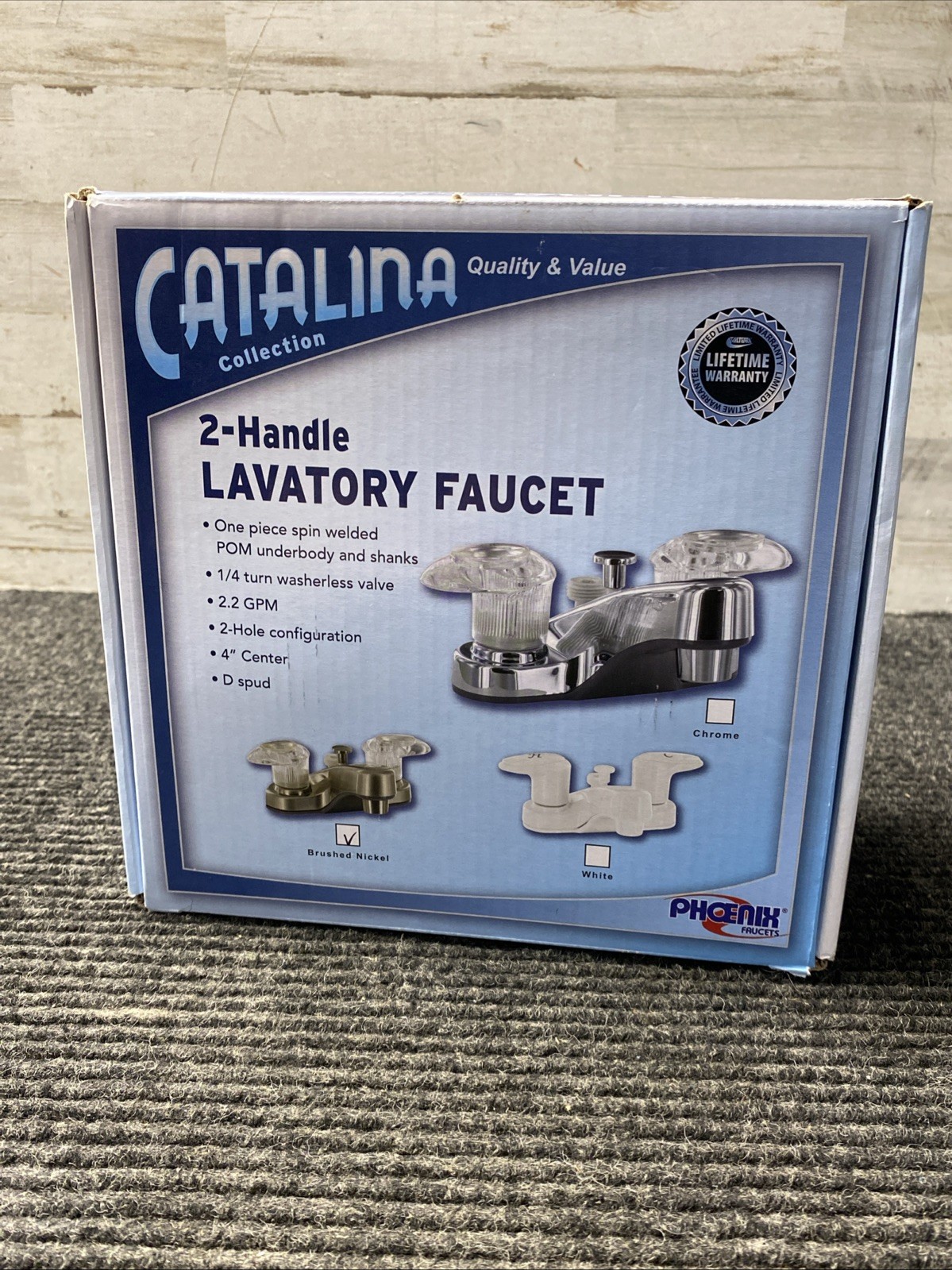 Valterra PF222441 Catalina 4″ Bathroom Faucet 2 Handles – Brushed Nickel