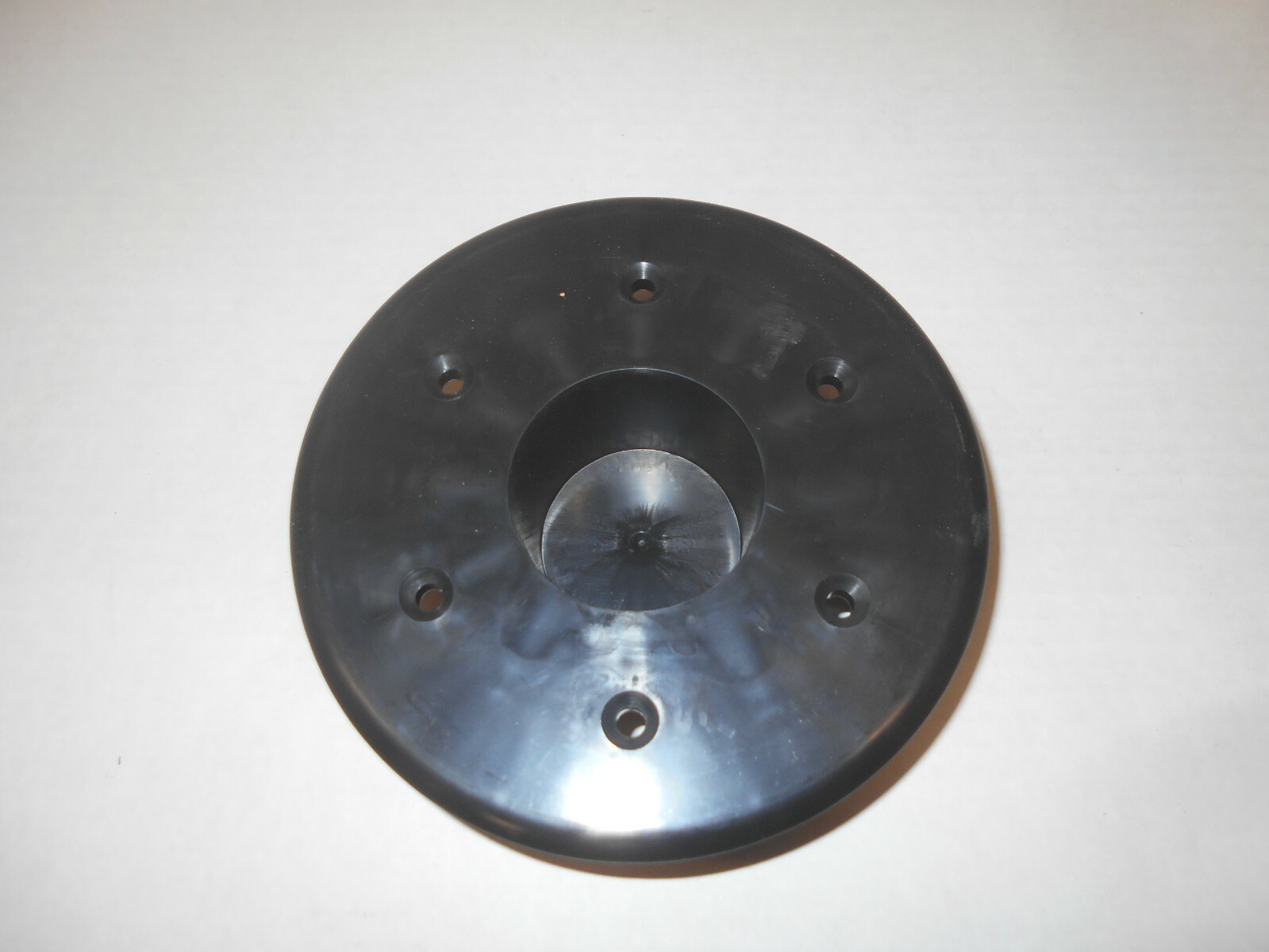 *RV RECESSED MOUNT PEDASTAL TABLE LEG BASE ABS 6 ¼” FOR 2 ¼” POLE BLACK FREESHIP
