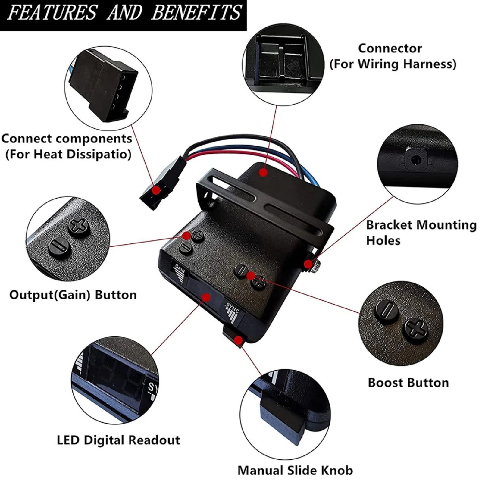 Time-Delay Brake Controller For Ford Simple Mount Any Direction With Screws