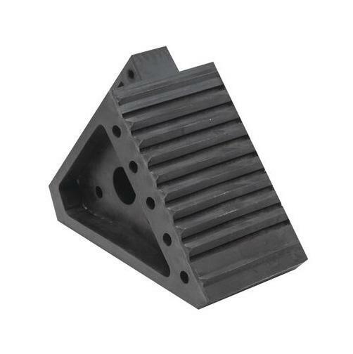 Solid Rubber Heavy-Duty Wheel Trailer Vehicle Chock Block Non-Slip Grab Handle