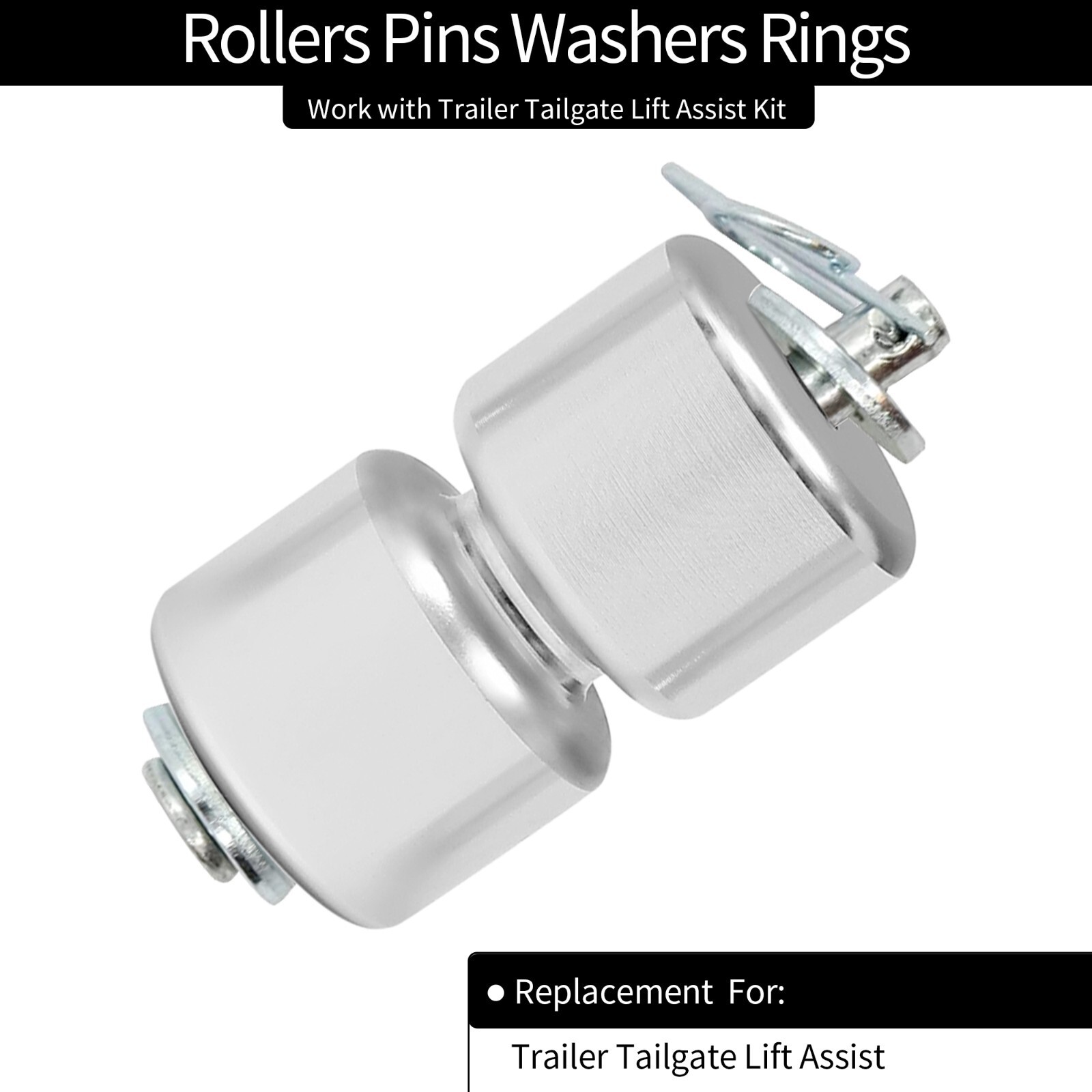 4-Pak Rollers Pins Washers Rings Kit For Trailer Tailgate Lift Assist GMNR-925