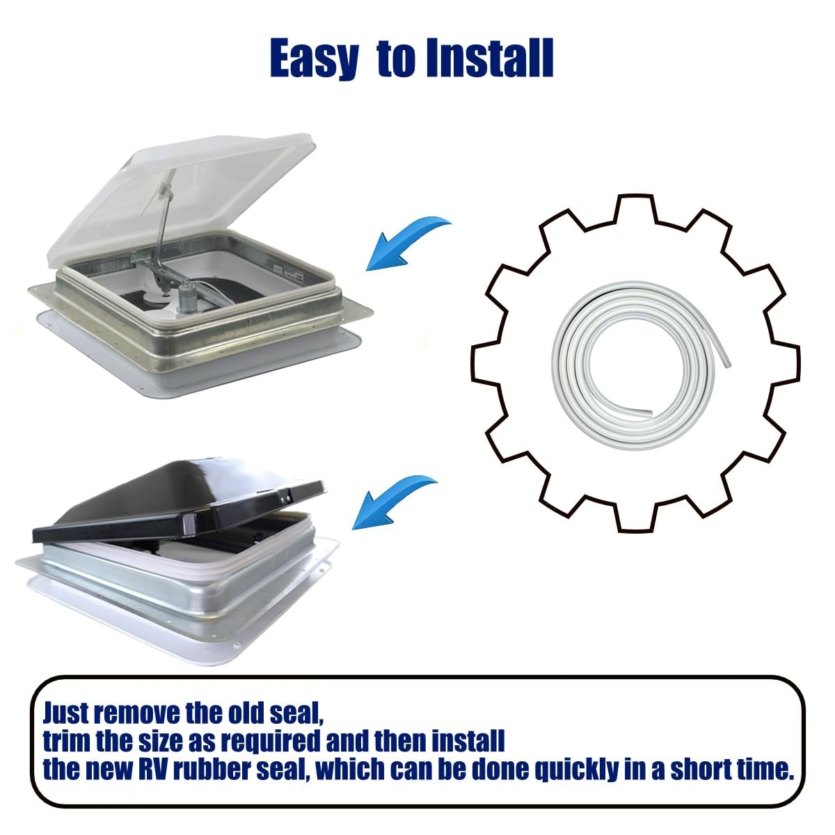 51 Inch RV Roof Vent Seal Replacement for Ventline Camco Roof Vents Hengs