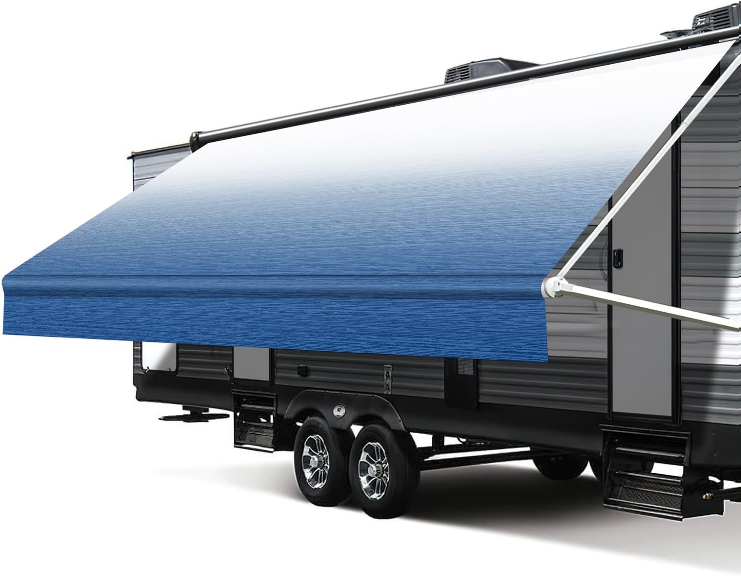 RV Awning Fabric 19.5oz Heavy Duty 17 Sapphire Blue Fade YBAM008-16F-N Xenjum