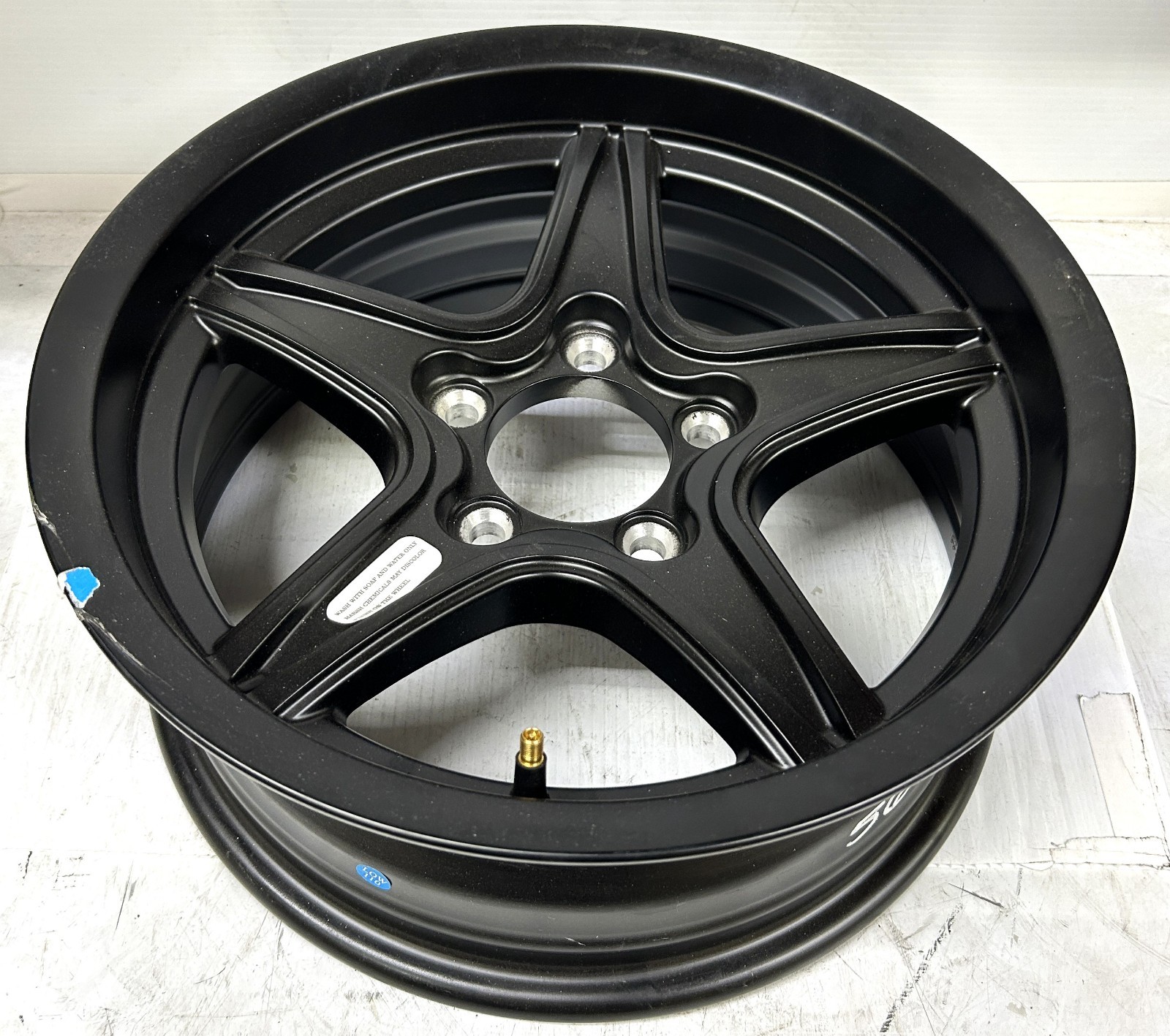 15X6 5 Lug Matt Black Aluminum Margay Trailer Wheel 56531 156545 MB