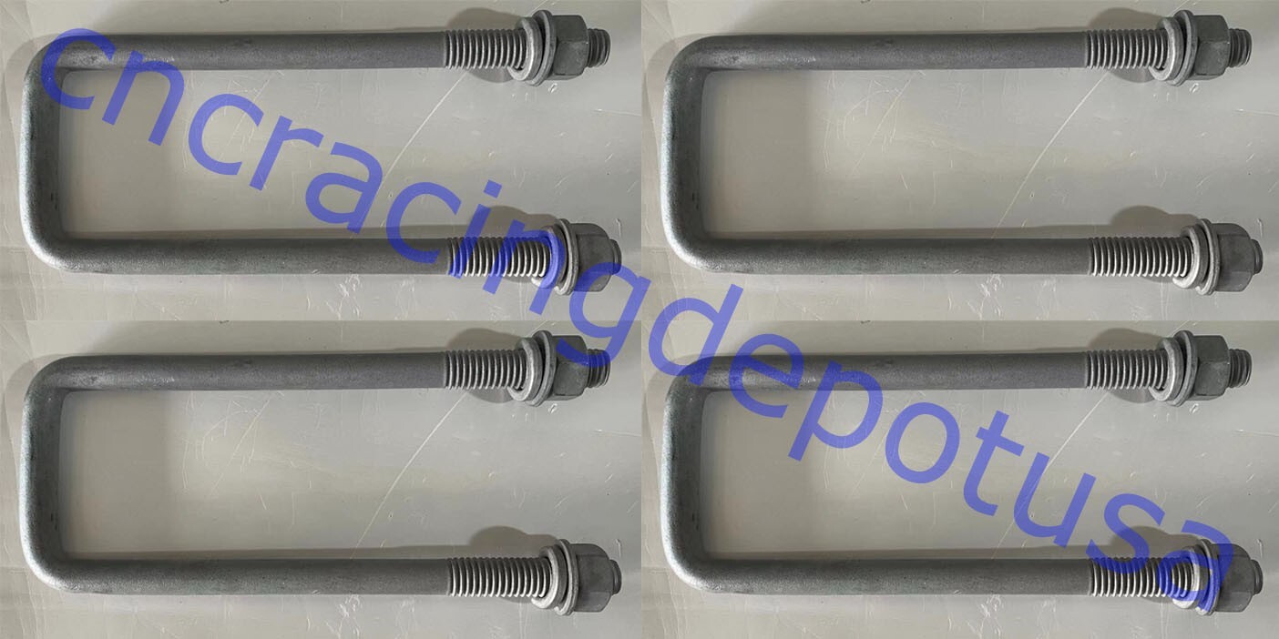 4 Boat Trailer U-Bolts Hot Dipped Galvanized Square U-bolt 1/2″x 2 1/8 “x 5 3/4”