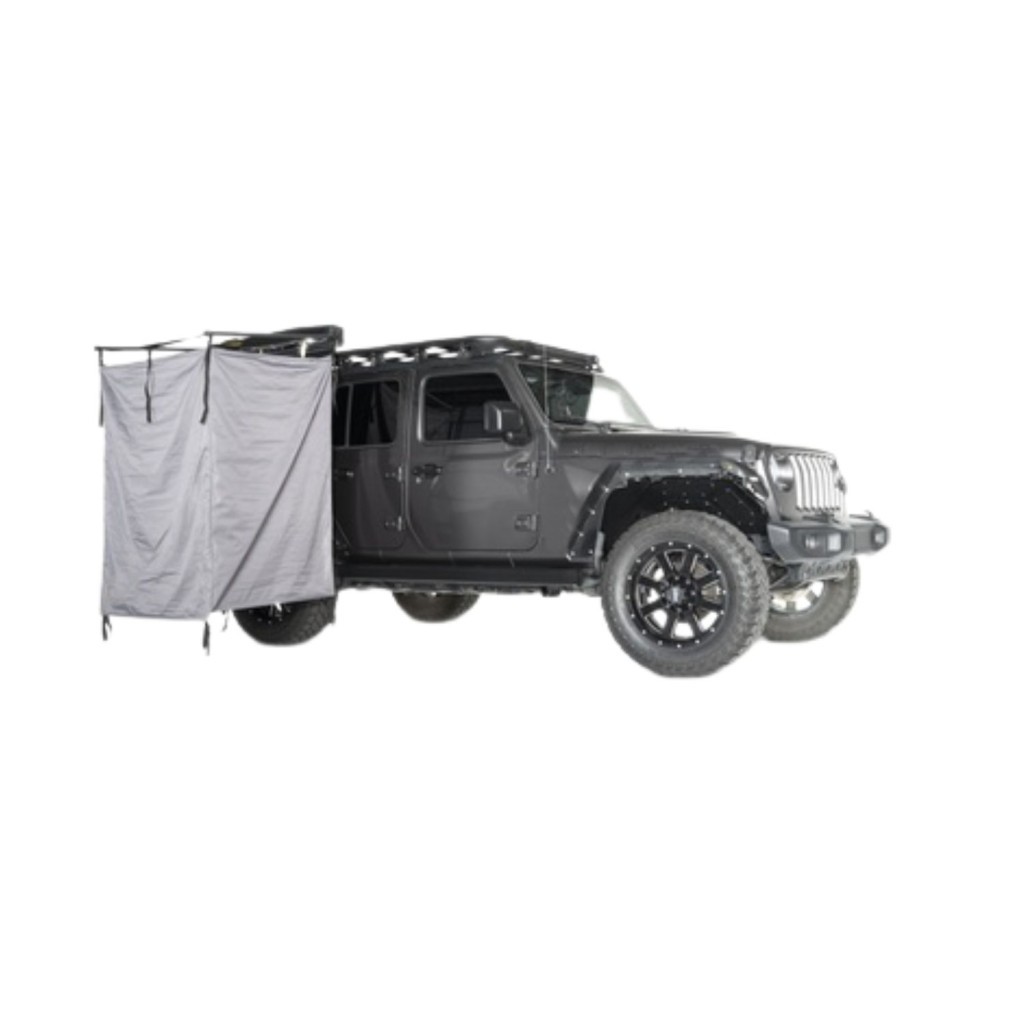 Shower Awning | Tactical Gray Universal 1000D PVC Cover Anodized Aluminum Frame