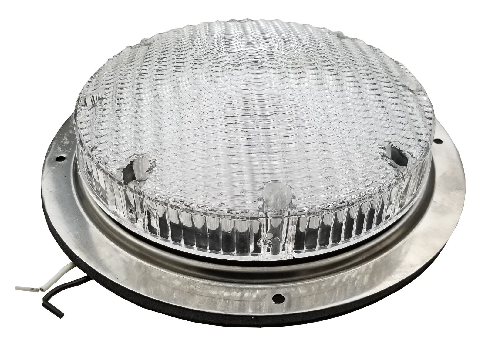 12 volt Stainless RV Porch Dome Light Surface Mount Scare Security 129-197-SS