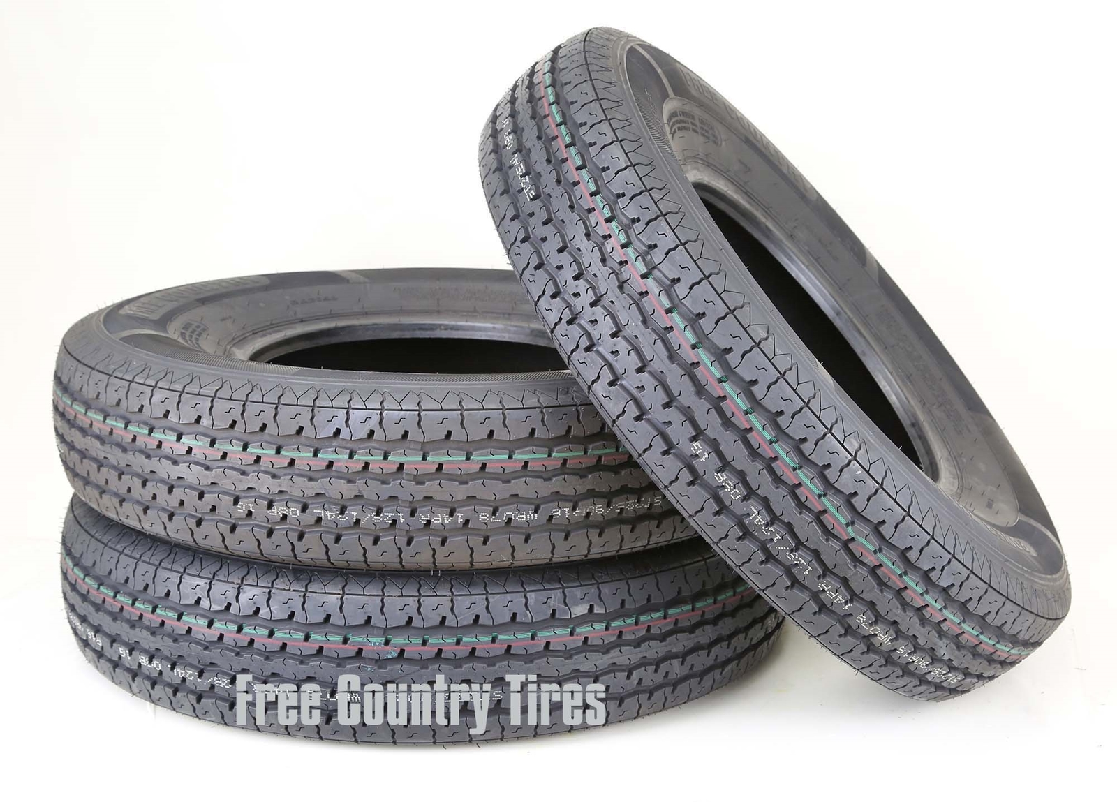 3 Free Country Trailer Radial Tire ST205/90R15 /7.00R15 10PR LR E Steel Belted