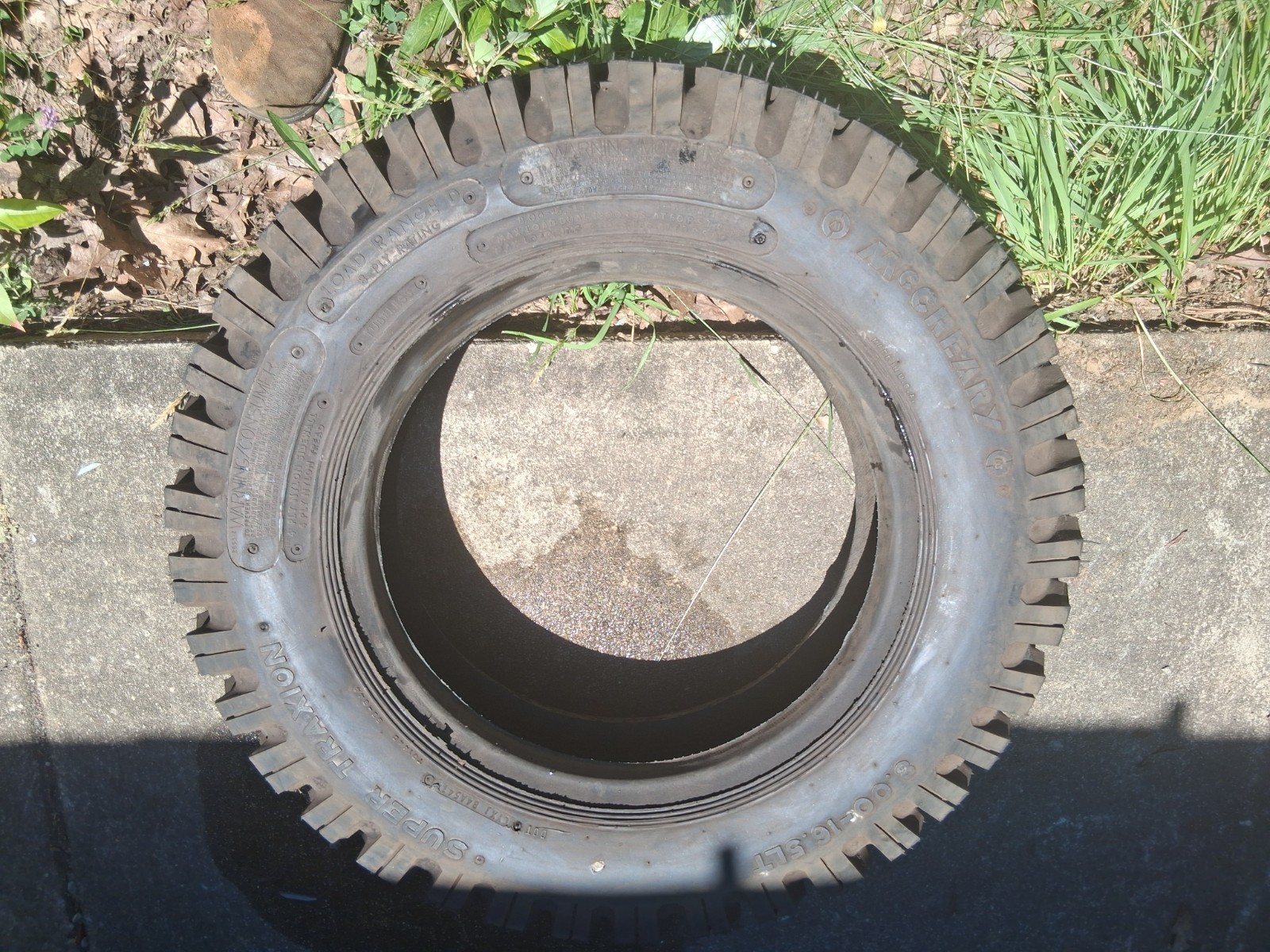 8.00-16.5LT Made in USA McCreary Super Traxion Load Range E Tire AGGRESIVE TREAD
